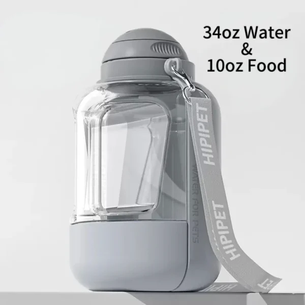 HIPIPET Portable Dog Water Bottle with Food Container