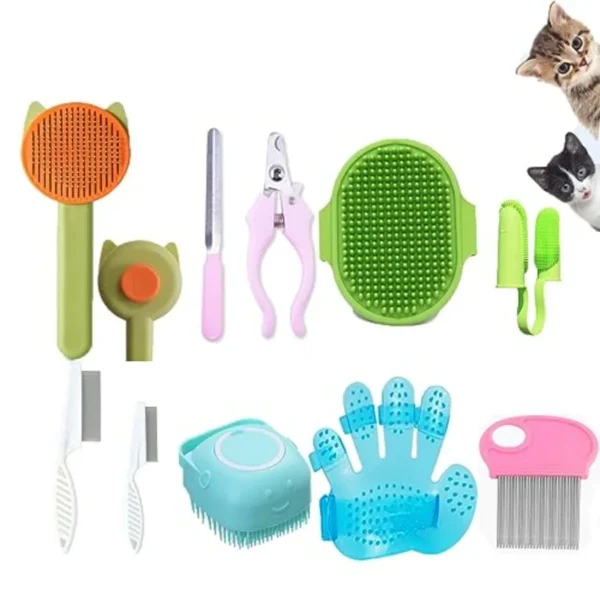 10PCS Cat and Dog Grooming Kit