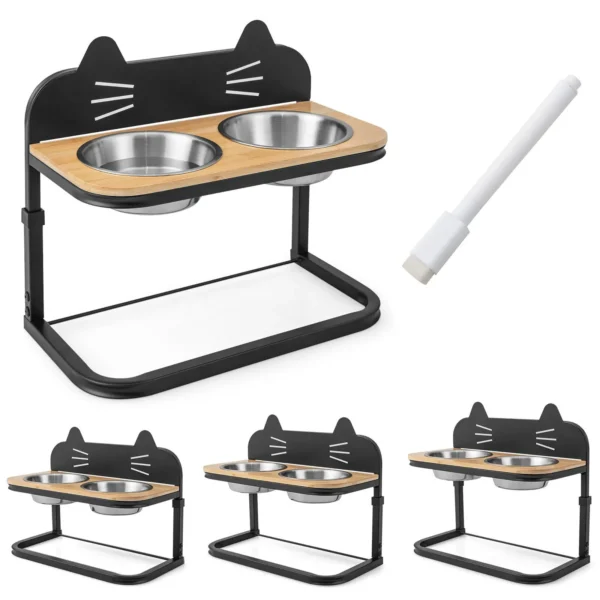 Elevated Pet Feeder w/ 2 Stainless Steel  Bowls