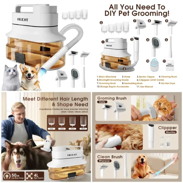 Dog Grooming Vacuum Kit